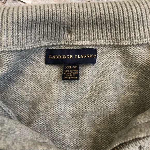 1/4 zip pullover cotton blend sweater XXL - Picture 4 of 5